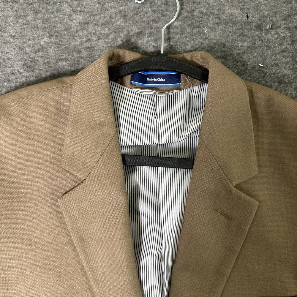 Croft & Barrow Sportcoat Mens 42L Reg Classic Fit Tan Brown 2 Button‎ Blazer